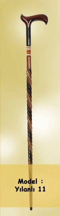 Snake-Carved Walking Stick — Devrek Baston