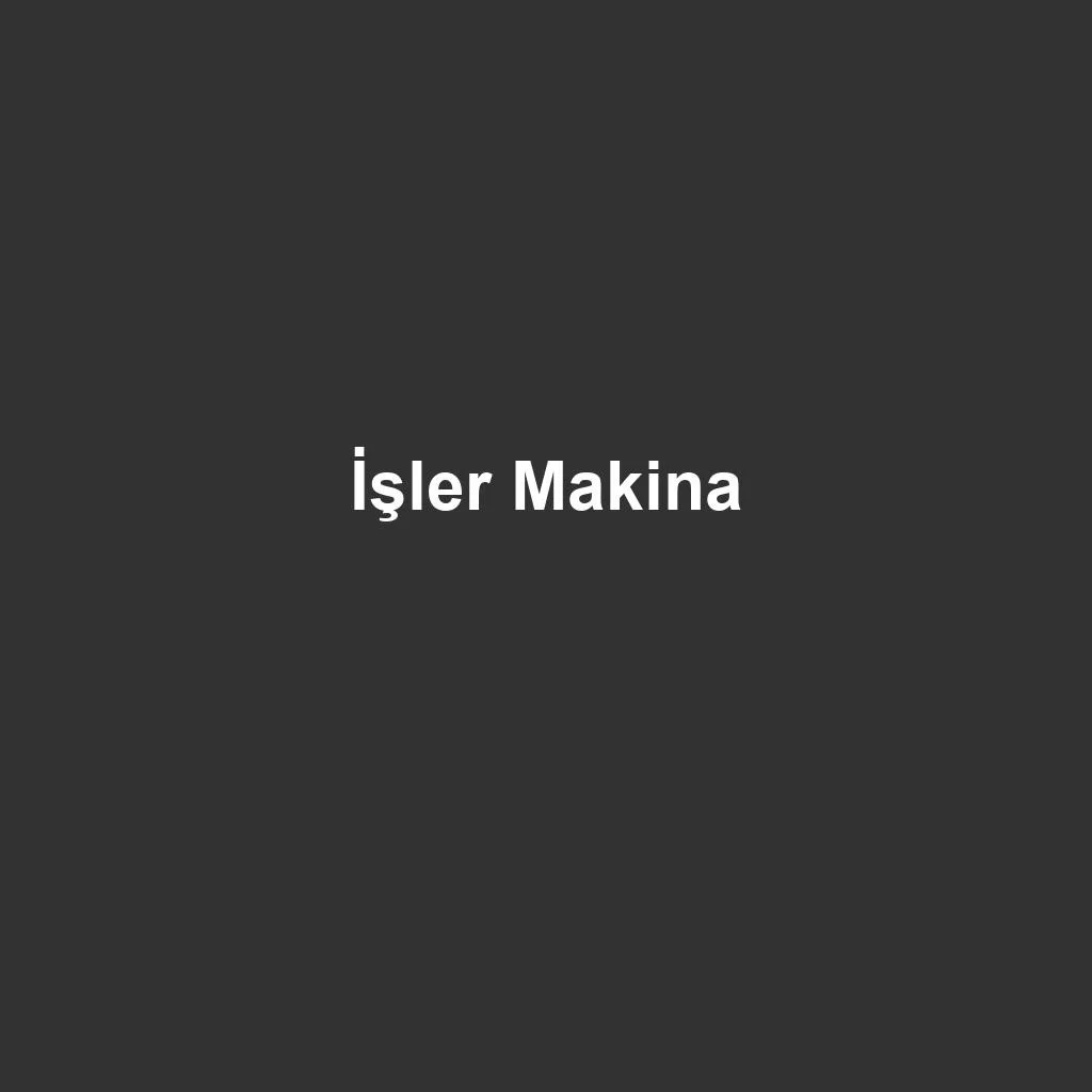 CNC Machining — İşler Makina