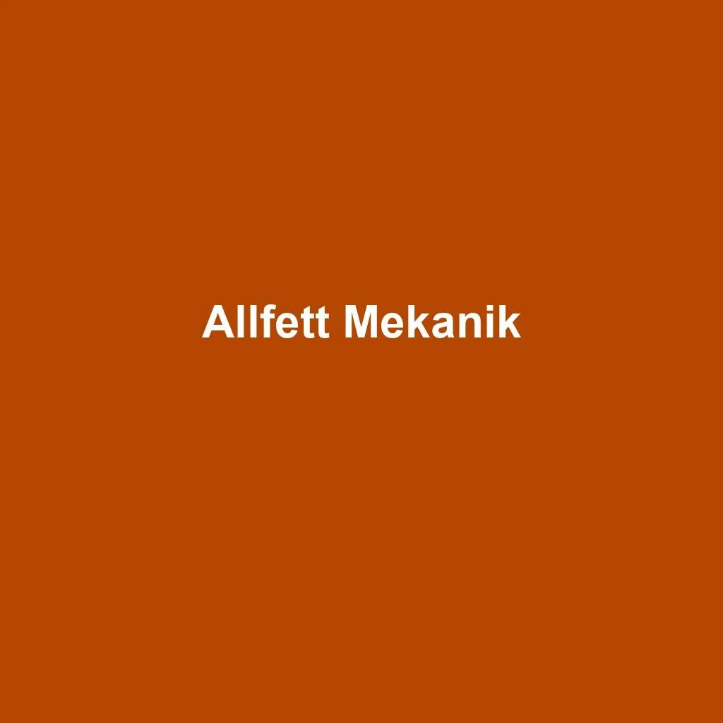 Lubrication Distributor — Allfett Mekanik