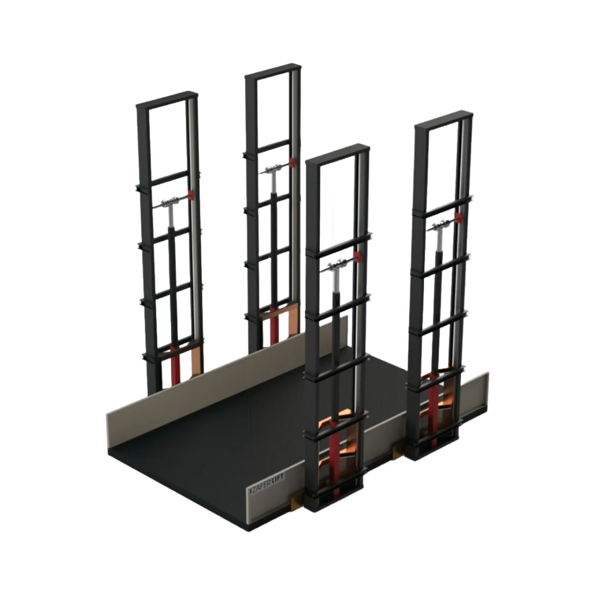 Kolonlu Yük Platformu — Zafer Lift Makina