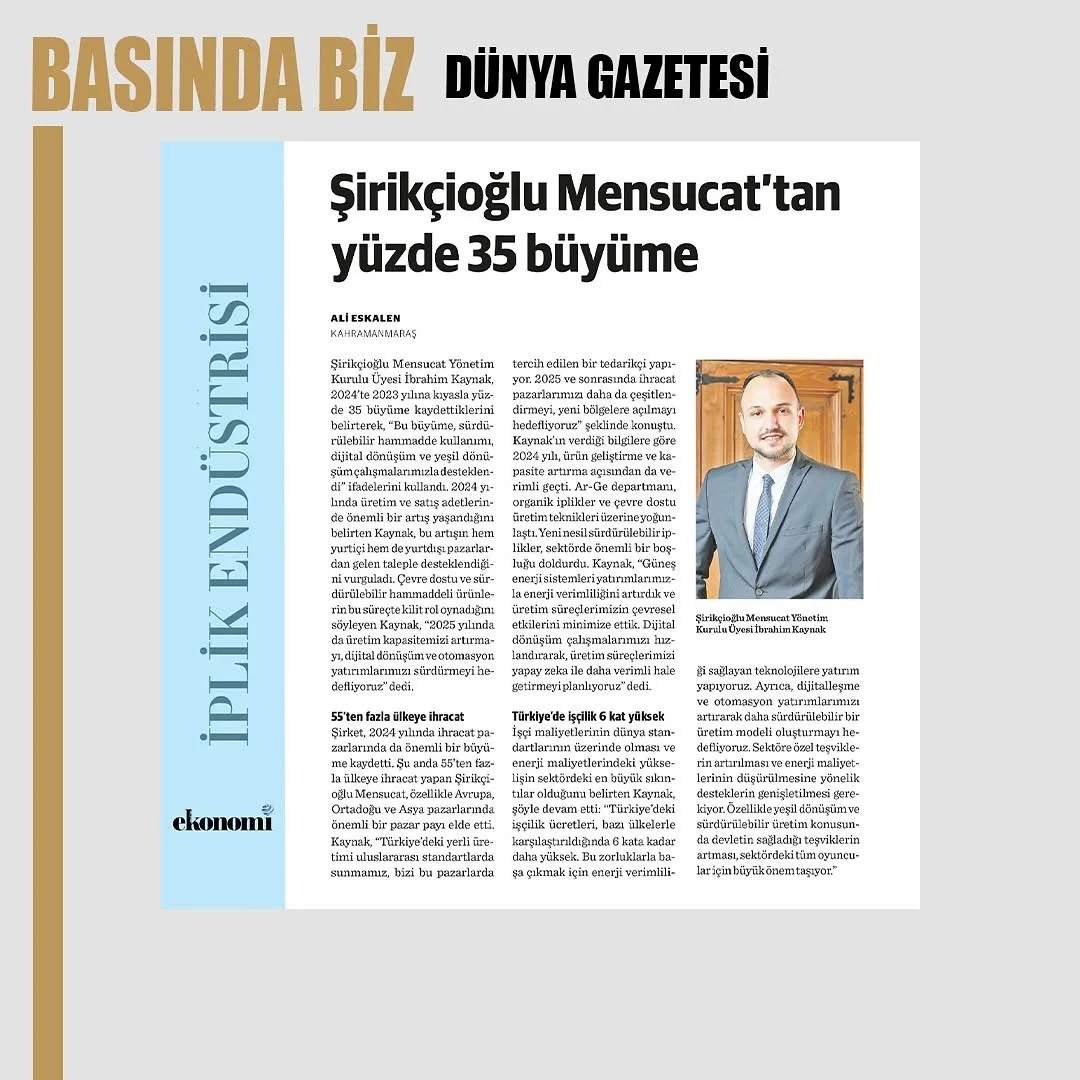 Weaving and Finishing — Şirikçioğlu Mensucat Kayseri