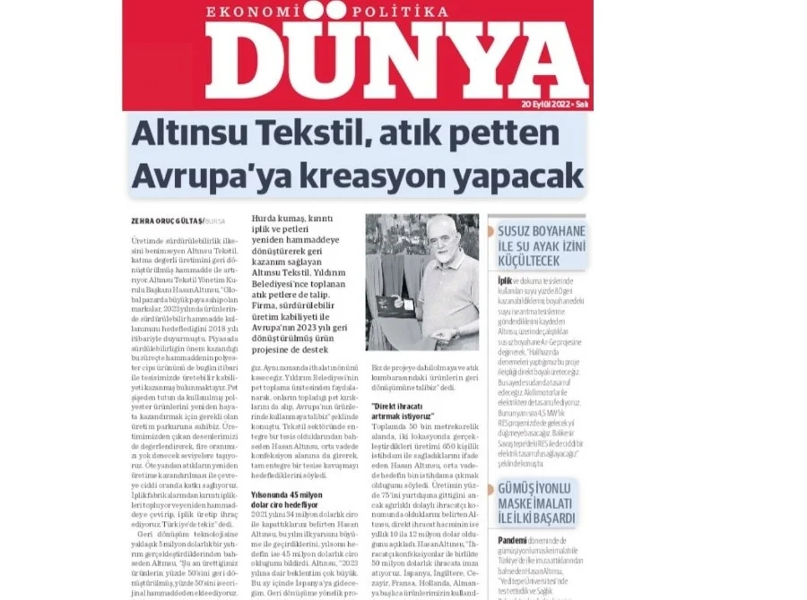 Kumaş Geliştirme ve Üretim — Altınsu Tekstil Enerji San. ve Tic. Ltd. Şti.