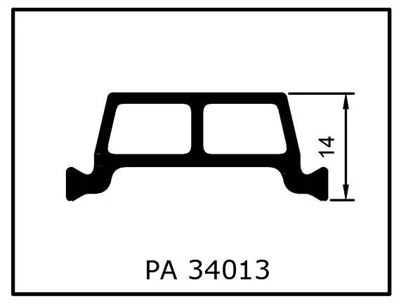 PA34013 34 mm Thermal Insulation Barrier — Profilsa Plastik Sanayi ve Ticaret A.Ş.