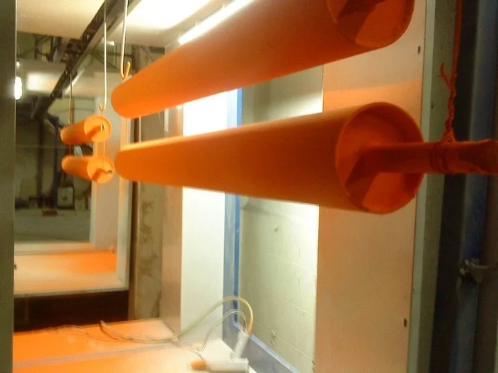 Machine-part powder coating — System Boya