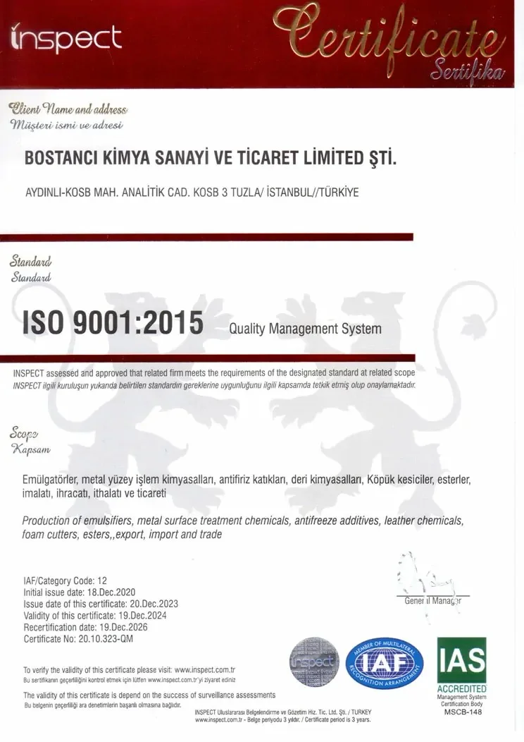 Bostancı Kimya San. ve Tic. Ltd. Şti.
