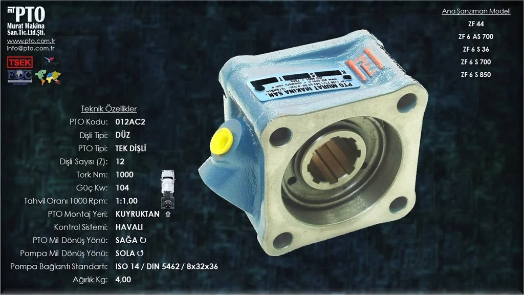 Hydraulic Gear Pump — PTO Murat Makina