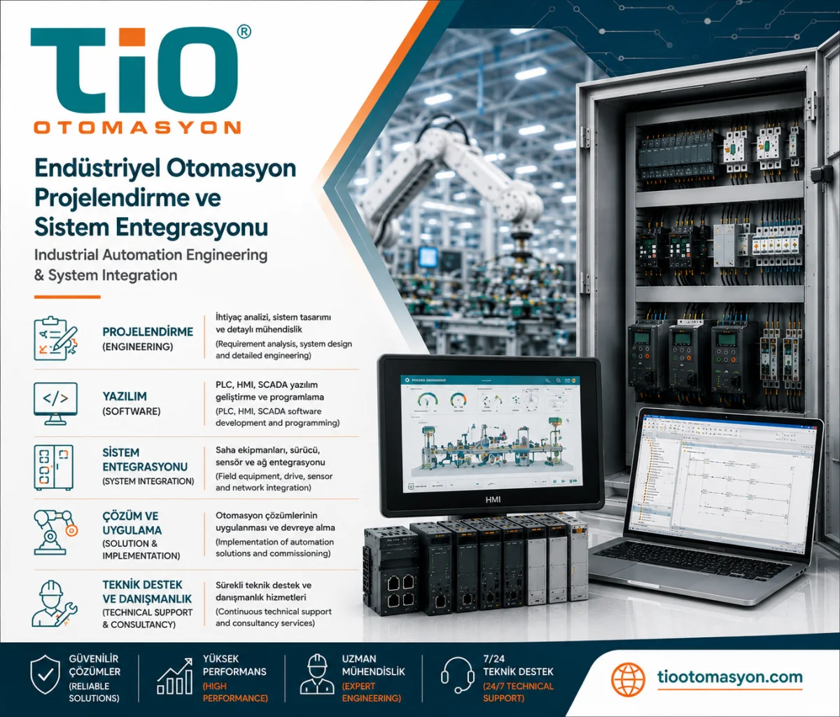 Endüstriyel Otomasyon Projelendirme ve Sistem Entegrasyonu — Tio Otomasyon Sanayi ve Ticaret Limited Şirketi