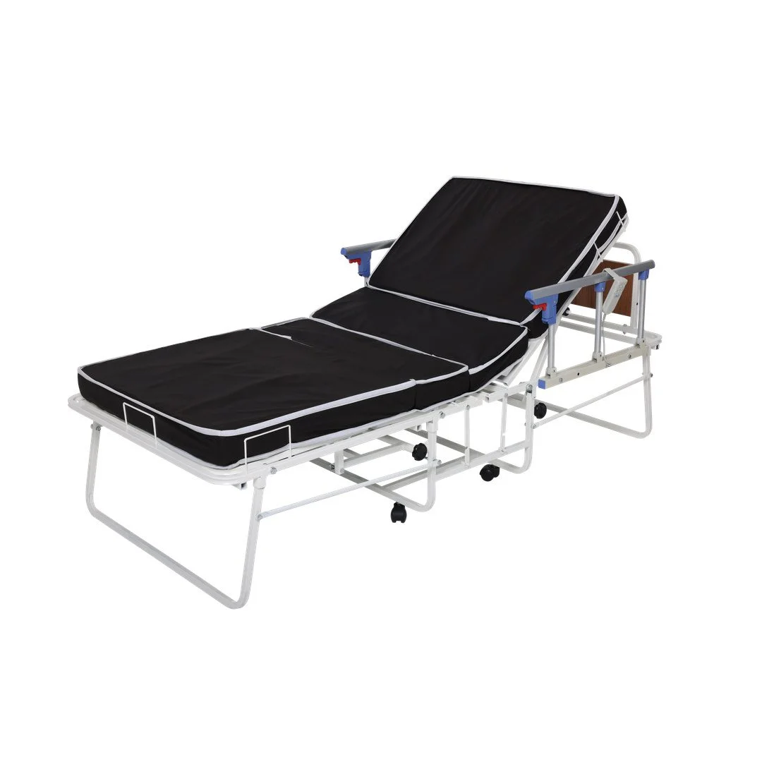 AZKA DF01 Dual Motorlu Alümi̇nyum Korkuluklu Katlanabi̇li̇r Hospital Bed — İntegra Medikal Ltd. Şti.