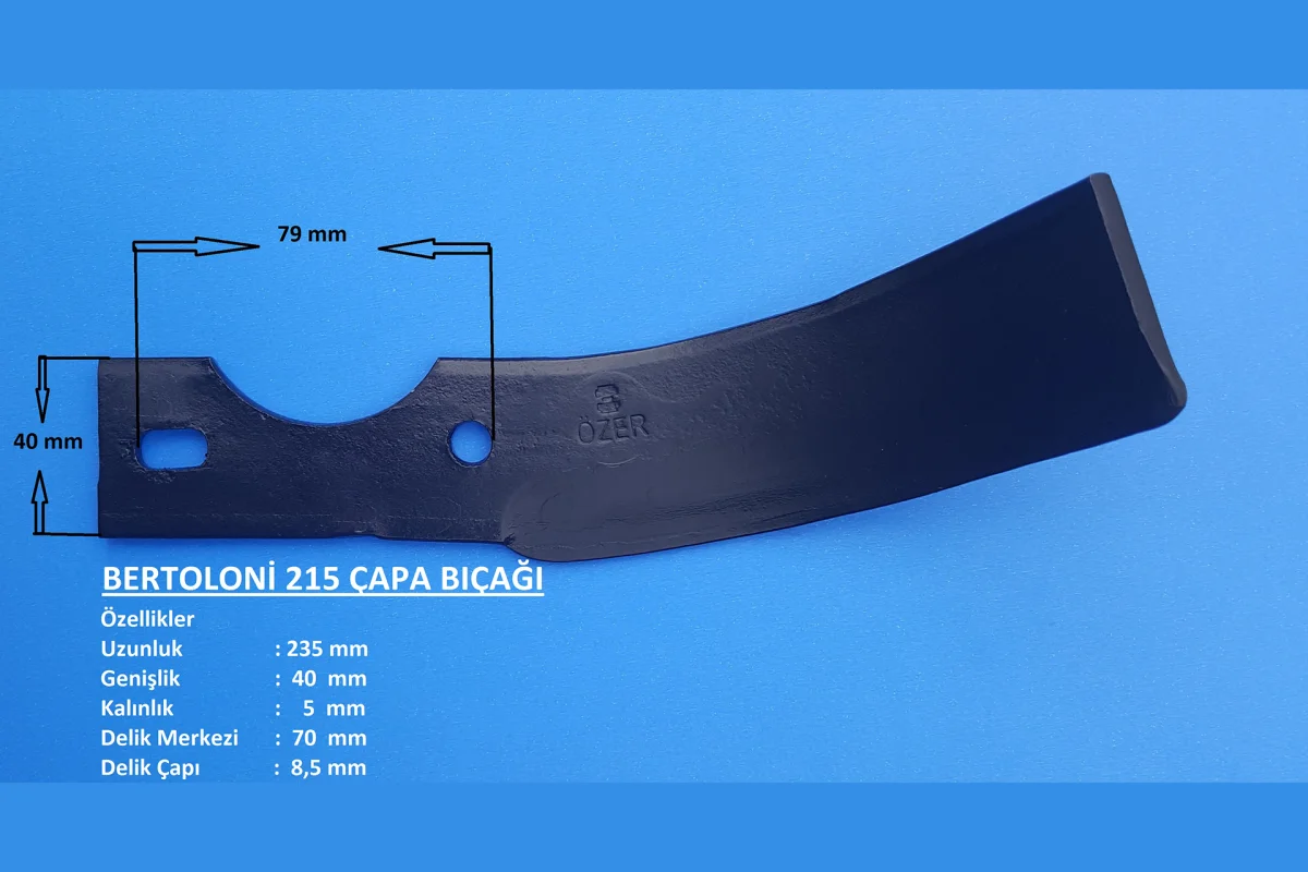 Bertoloni 215 Tiller Blade — Özer Sıcak Dövme