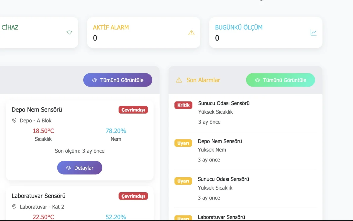Mobile Environment Monitoring App — Ortamkontrol
