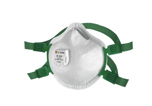 ZGR 5030 FFP3 NR D Konik Cup Ventilli Maske — Zagor İş Güvenliği Ekipmanları San. Tic. Ltd. Şti.