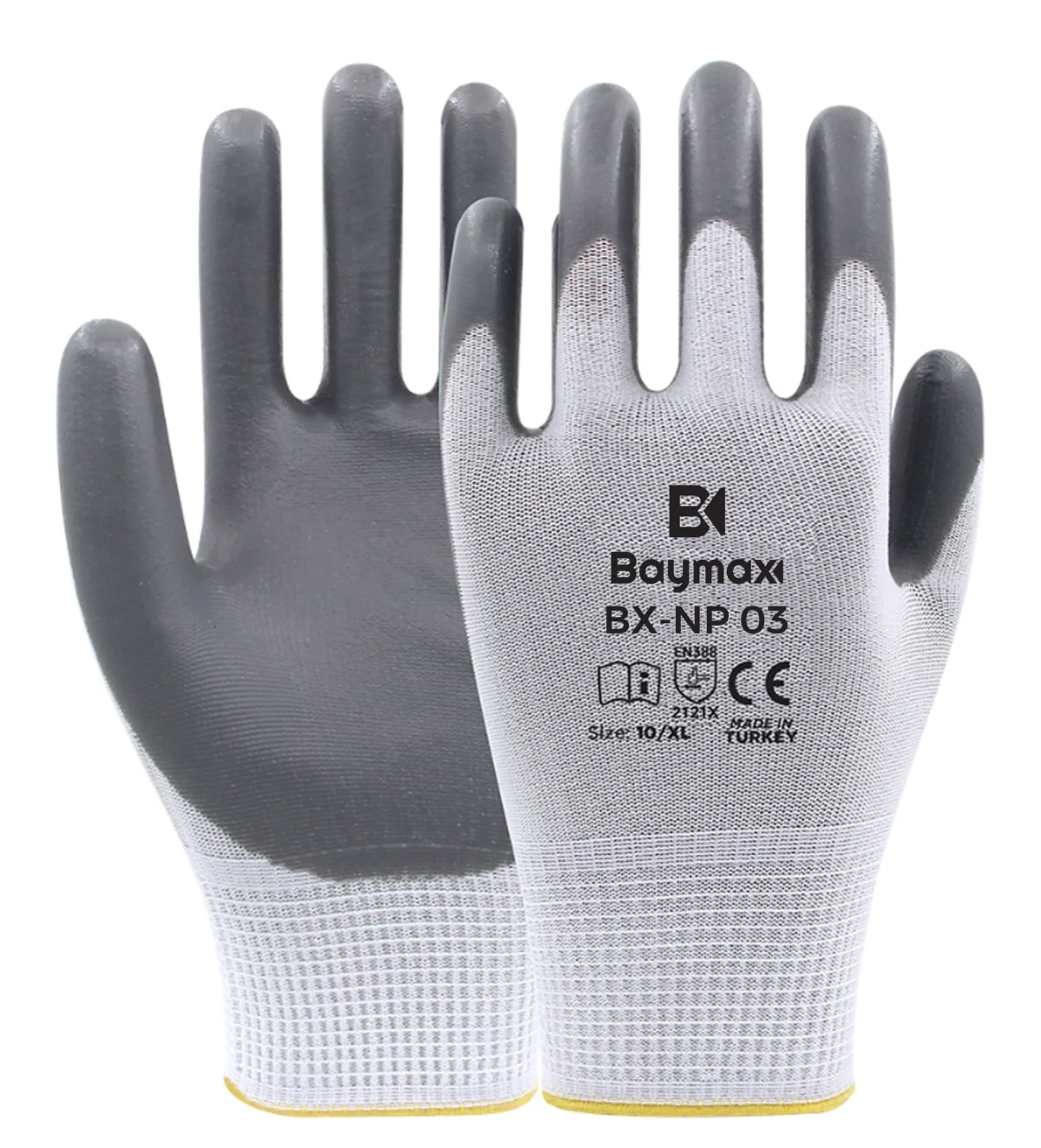 BX-NP 03 Polyester Knit Nitrile Glove — Baymax