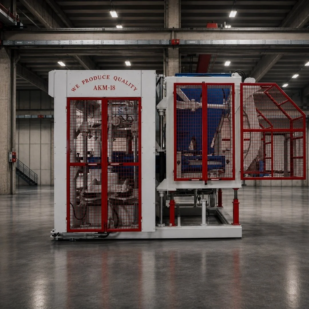 18-Cavity Bims Block Machine — Ak-em Makine Sanayi Ticaret Limited Şirketi