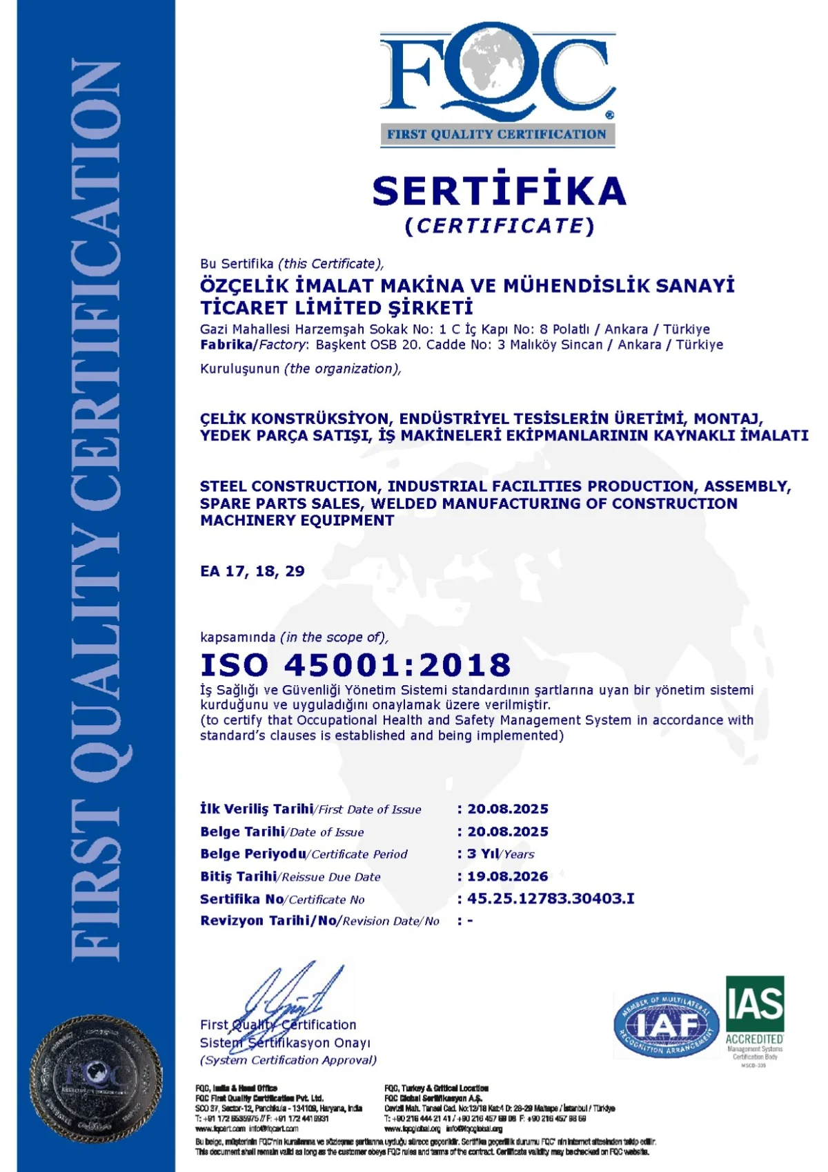 Structural Steel Construction — Özçelik İmalat