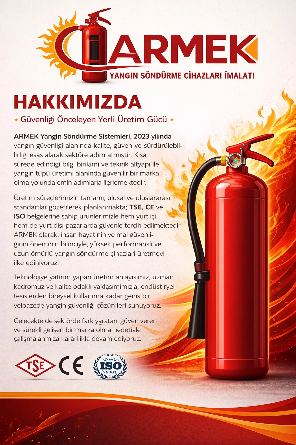 Yangın Söndürücü Bakım ve Dolum — Armek Yangın Söndürme Cihazları İmalatı