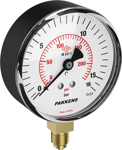 MG 100 Bourdon Tube Pressure Gauge — Pakkens A.Ş.