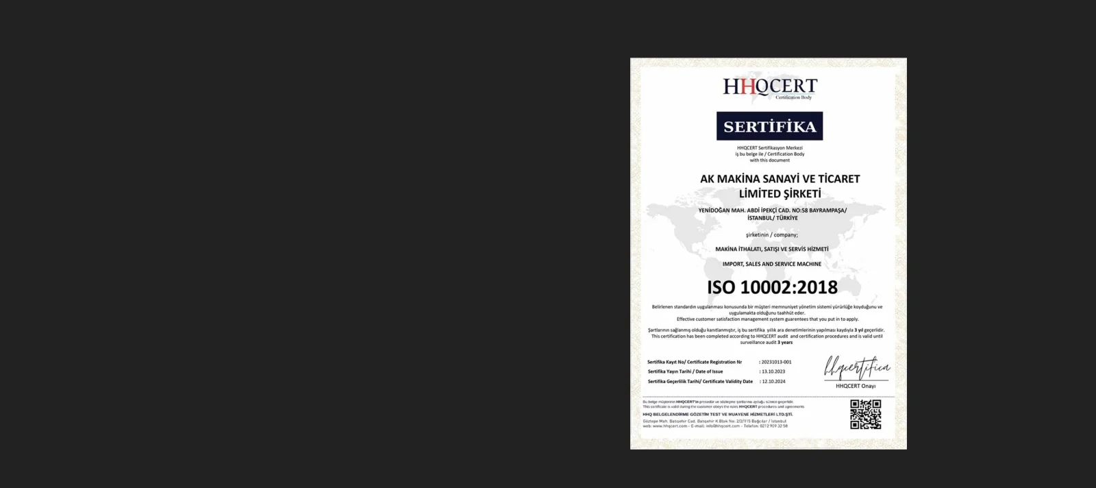 Ak Makina Sanayi ve Ticaret Ltd. Şti.