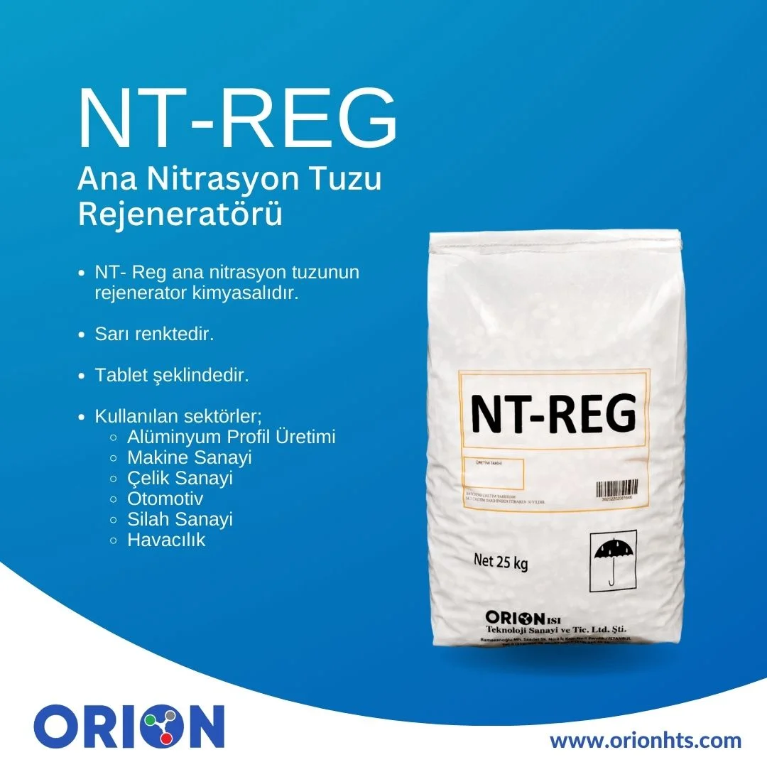NT-REG Ana Nitrasyon Tuzu Rejeneratörü — Orion Isı Teknoloji Sanayi ve Ticaret A.Ş.