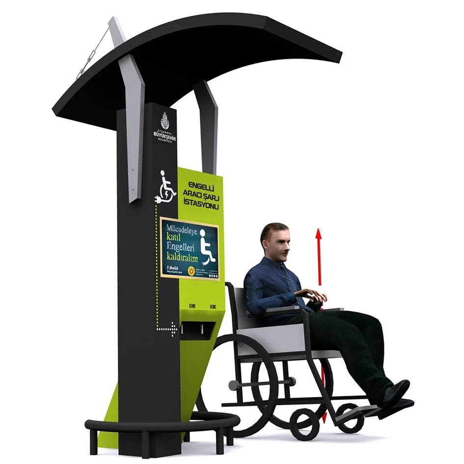 PLT EASI Lüks-2 Mobility Vehicle Charging Station with Monitor — Polatsan Engelli Araçları İmalat Sanayi