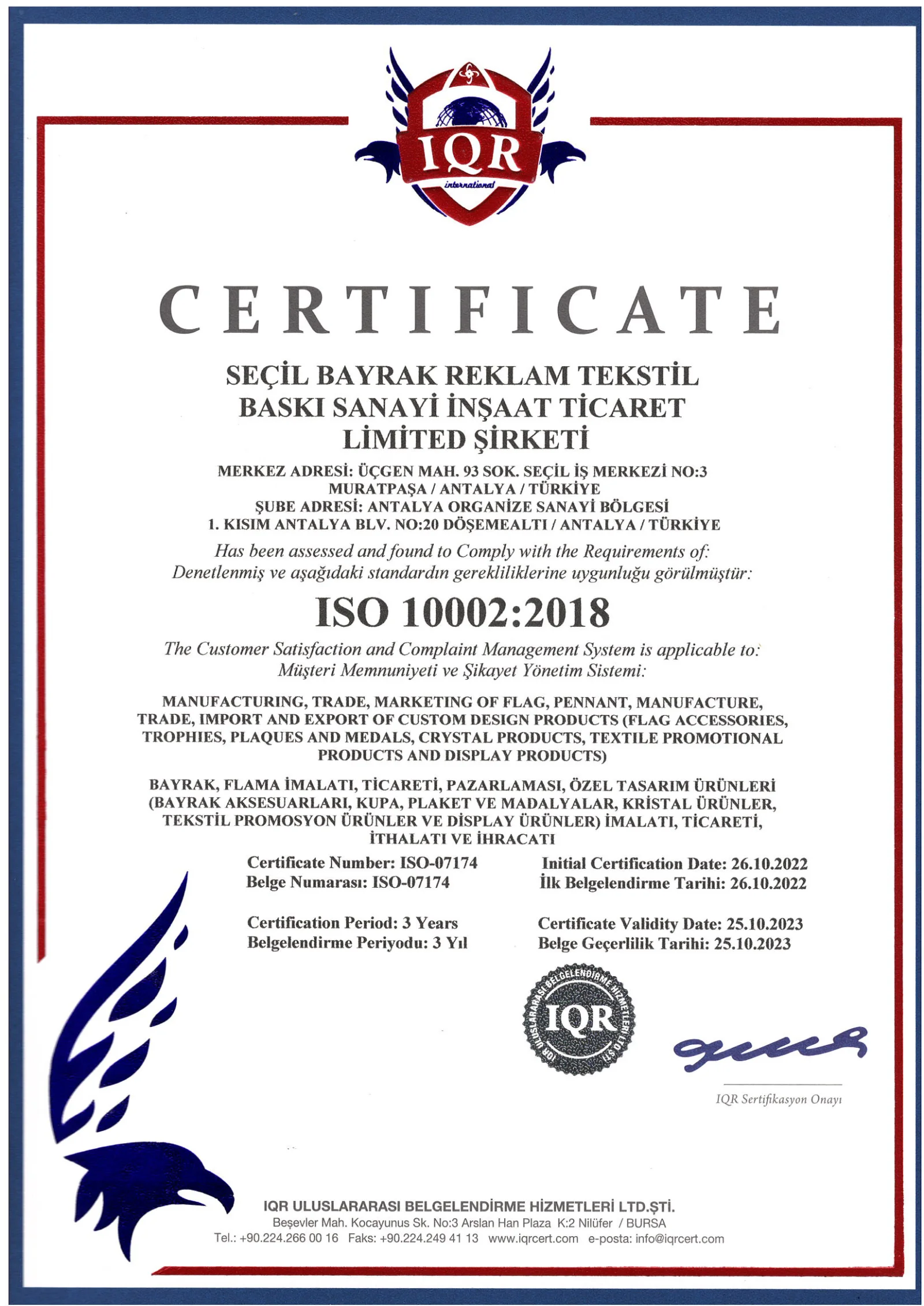 Seçil Bayrak Reklam Tekstil Baskı San. İnş. Tic. Ltd. Şti.