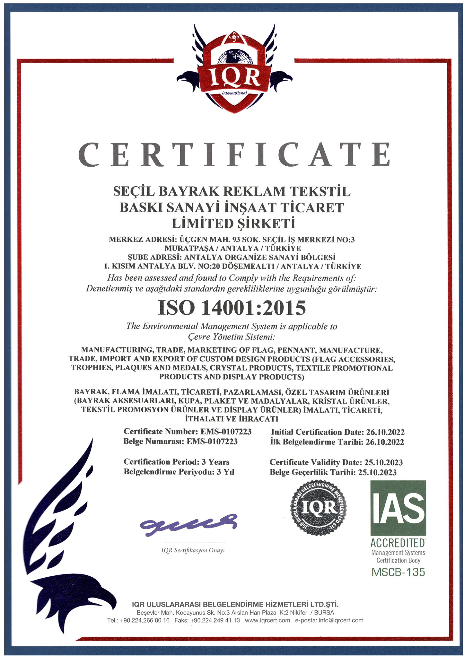 Seçil Bayrak Reklam Tekstil Baskı San. İnş. Tic. Ltd. Şti.