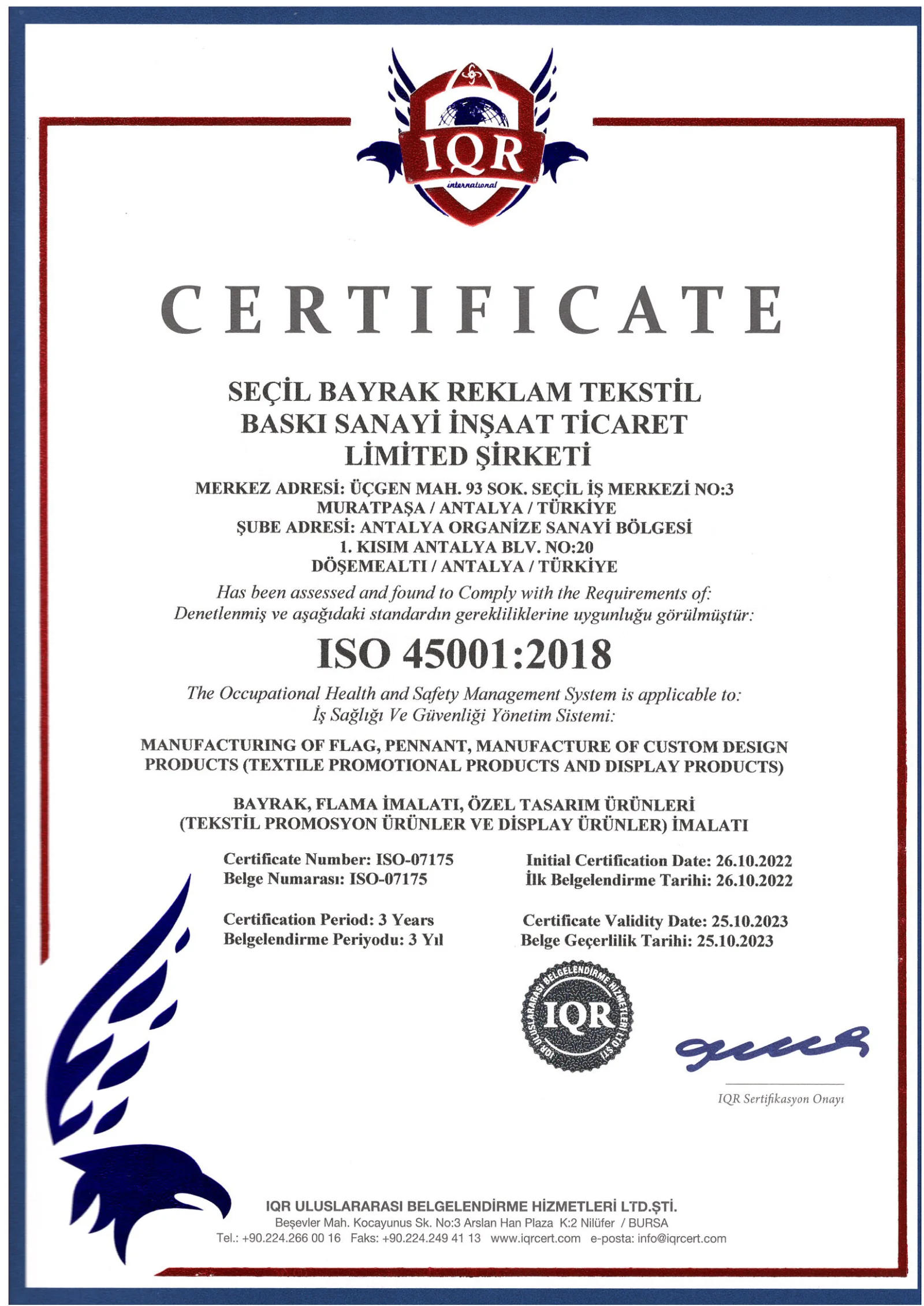 Seçil Bayrak Reklam Tekstil Baskı San. İnş. Tic. Ltd. Şti.