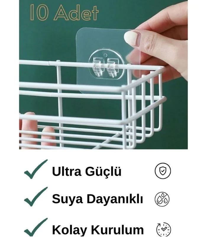 Yapışkanlı Metal Askı ve Kanca — Maber Metal Doğrama İnş. Gıda Teks. Oto. Ener. Med. San. ve Tic. Ltd. Şti.
