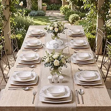 12-Person Dinner Set — Güral Porselen