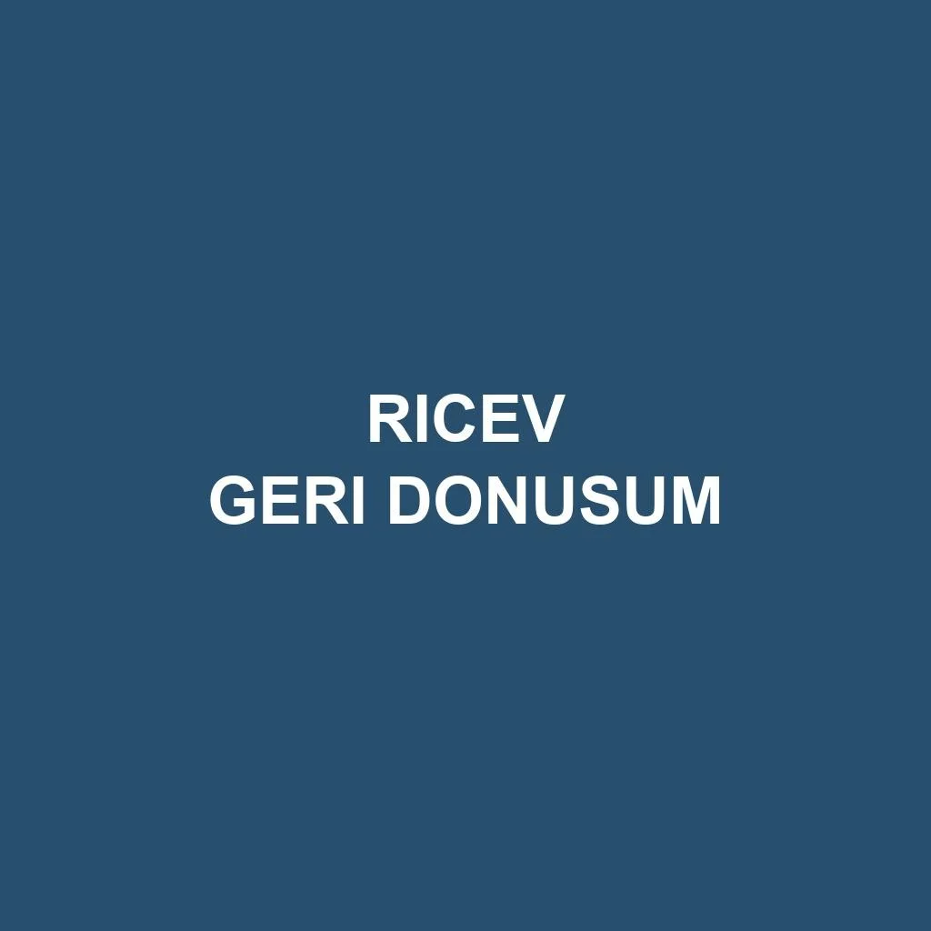 Recycled Plastic Raw Material — Riçev Geri Dönüşüm